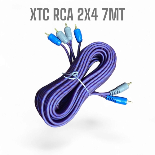 XTC RCA 2X4 MALE 7M STREER 7M LIGHT BLUE